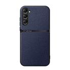For Samsung Galaxy S23 FE 5G Litchi Leather Magnetic Full Coverage Shockproof Phone Case(Navy Blue) - 1