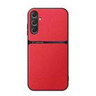 For Samsung Galaxy S24 FE 5G Litchi Leather Magnetic Full Coverage Shockproof Phone Case(Red) - 1