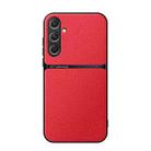 For Samsung Galaxy S24 5G Litchi Leather Magnetic Full Coverage Shockproof Phone Case(Red) - 1