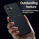 For Samsung Galaxy S24+ 5G Litchi Leather Magnetic Full Coverage Shockproof Phone Case(Blue) - 3