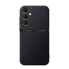 For Samsung Galaxy S25 5G Litchi Leather Magnetic Full Coverage Shockproof Phone Case(Black) - 1