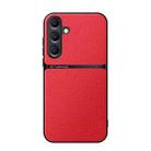 For Samsung Galaxy S25 5G Litchi Leather Magnetic Full Coverage Shockproof Phone Case(Red) - 1