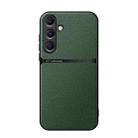 For Samsung Galaxy S25 5G Litchi Leather Magnetic Full Coverage Shockproof Phone Case(Green) - 1