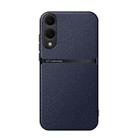 For Samsung Galaxy S25 Edge 5G Litchi Leather Magnetic Full Coverage Shockproof Phone Case(Navy Blue) - 1
