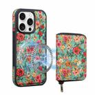 For iPhone 14 Pro Max Denior D23 MagSafe Detachable Zipper Wallet Holder Phone Case(Blue) - 1