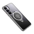 For Samsung Galaxy S25 5G Frosted MagSafe Phone Case with 360 Degree Rotating Holder(Grey) - 2