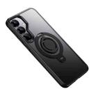 For Samsung Galaxy S25+ 5G Frosted MagSafe Phone Case with 360 Degree Rotating Holder(Black) - 2