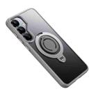 For Samsung Galaxy S25+ 5G Frosted MagSafe Phone Case with 360 Degree Rotating Holder(Grey) - 2