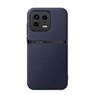 For Xiaomi 13 Litchi Leather Magnetic Full Coverage Shockproof Phone Case(Navy Blue) - 1