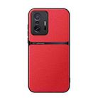 For Xiaomi 11T / 11T Pro Litchi Leather Magnetic Full Coverage Shockproof Phone Case(Red) - 1