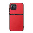 For Xiaomi Mi 11 Lite 4G / 5G Litchi Leather Magnetic Full Coverage Shockproof Phone Case(Red) - 1