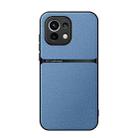 For Xiaomi Mi 11 Litchi Leather Magnetic Full Coverage Shockproof Phone Case(Blue) - 1