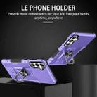 For Samsung Galaxy S25 5G Ring Holder Armor Hybrid Phone Case(Purple) - 2