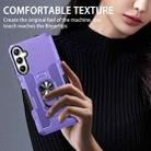 For Samsung Galaxy S25 5G Ring Holder Armor Hybrid Phone Case(Purple) - 3