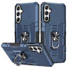 For Samsung Galaxy S25+ 5G Ring Holder Armor Hybrid Phone Case(Blue) - 1