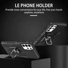 For Samsung Galaxy S25 Ultra 5G Ring Holder Armor Hybrid Phone Case(Black) - 2