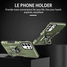 For Samsung Galaxy S25 Ultra 5G Ring Holder Armor Hybrid Phone Case(Green) - 2