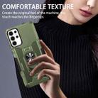 For Samsung Galaxy S25 Ultra 5G Ring Holder Armor Hybrid Phone Case(Green) - 3