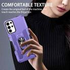 For Samsung Galaxy S25 Ultra 5G Ring Holder Armor Hybrid Phone Case(Purple) - 3