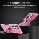 For Samsung Galaxy S24 Ultra 5G Ring Holder Armor Hybrid Phone Case(Pink) - 2