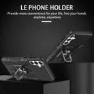 For Samsung Galaxy S24+ 5G Ring Holder Armor Hybrid Phone Case(Black) - 2