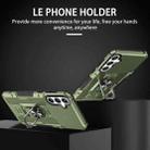 For Samsung Galaxy S24 FE 5G Ring Holder Armor Hybrid Phone Case(Green) - 2