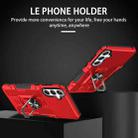 For Samsung Galaxy S24 FE 5G Ring Holder Armor Hybrid Phone Case(Red) - 2