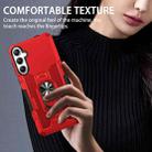 For Samsung Galaxy S24 FE 5G Ring Holder Armor Hybrid Phone Case(Red) - 3