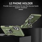 For Samsung Galaxy S23 FE 5G Ring Holder Armor Hybrid Phone Case(Green) - 2