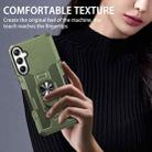 For Samsung Galaxy S23 FE 5G Ring Holder Armor Hybrid Phone Case(Green) - 3
