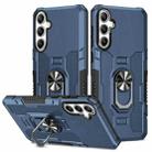 For Samsung Galaxy S23 FE 5G Ring Holder Armor Hybrid Phone Case(Blue) - 1