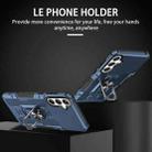 For Samsung Galaxy S23 FE 5G Ring Holder Armor Hybrid Phone Case(Blue) - 2
