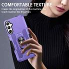 For Samsung Galaxy A35 5G Ring Holder Armor Hybrid Phone Case(Purple) - 3