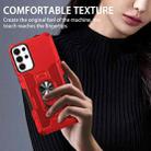 For Samsung Galaxy A55 5G Ring Holder Armor Hybrid Phone Case(Red) - 3