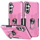 For Samsung Galaxy A25 4G Ring Holder Armor Hybrid Phone Case(Pink) - 1