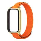 For Xiaomi Smart Band 9 Active / Redmi Band 3 Mijobs Metal Shell Nylon Watch Band(Orange Gold) - 2