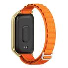 For Xiaomi Smart Band 9 Active / Redmi Band 3 Mijobs Metal Shell Nylon Watch Band(Orange Gold) - 3