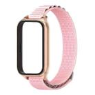 For Xiaomi Smart Band 9 Active / Redmi Band 3 Mijobs Metal Shell Nylon Watch Band(Pink Rose Gold) - 2