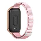 For Xiaomi Smart Band 9 Active / Redmi Band 3 Mijobs Metal Shell Nylon Watch Band(Pink Rose Gold) - 3