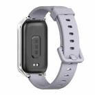 For Xiaomi Smart Band 9 Active / Redmi Band 3 Mijobs Metal Shell Silicone Watch Band(Grey Silver) - 3