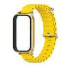 For Xiaomi Smart Band 9 Active / Redmi Band 3 Mijobs Metal Shell Marine Silicone Watch Band(Yellow Gold) - 2