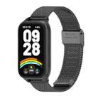 For Xiaomi Smart Band 9 Active / Redmi Band 3 Mijobs Metal Shell Milan Buckle Watch Band(Black) - 1