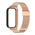 For Xiaomi Smart Band 9 Active / Redmi Band 3 Mijobs Metal Shell Milan Buckle Watch Band(Rose Gold) - 2