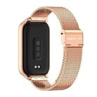 For Xiaomi Smart Band 9 Active / Redmi Band 3 Mijobs Metal Shell Milan Buckle Watch Band(Rose Gold) - 3