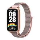 For Xiaomi Smart Band 9 Active / Redmi Band 3 Mijobs Metal Shell Nylon Loop Watch Band(Pink Rose Gold) - 1