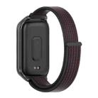 For Xiaomi Smart Band 9 Active / Redmi Band 3 Mijobs Metal Shell Nylon Loop Watch Band(Black Red) - 3