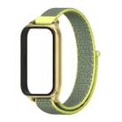 For Xiaomi Smart Band 9 Active / Redmi Band 3 Mijobs Metal Shell Nylon Loop Watch Band(Bright Yellow Gold) - 2