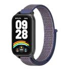 For Xiaomi Smart Band 9 Active / Redmi Band 3 Mijobs Metal Shell Nylon Loop Watch Band(Midnight Blue Black) - 1