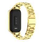 For Xiaomi Smart Band 9 Active / Redmi Band 3 Mijobs Metal Shell Three-Bead Stainless Steel Watch Band(Gold) - 3