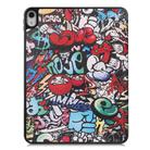 For iPad Air 2022 / 2020 10.9 TPU Colored Drawing Horizontal Flip Leather Case with Three-folding Holder & Sleep / Wake-up Function(Graffiti) - 2